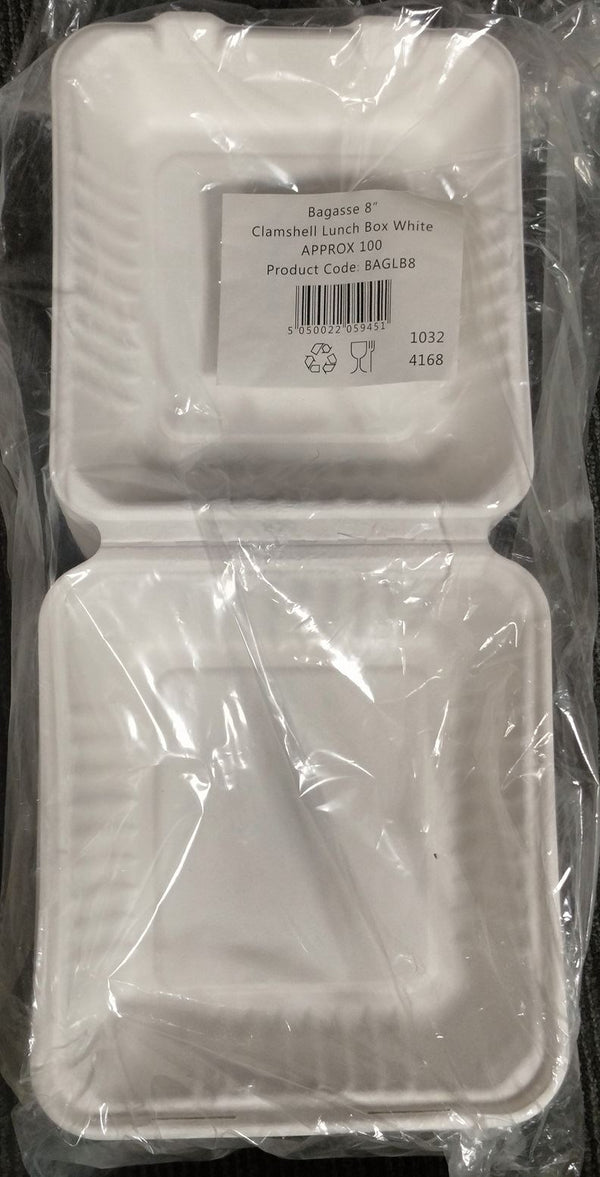 Biodegradable Clamshell Boxes - Eco-Friendly Takeaway 50/PK